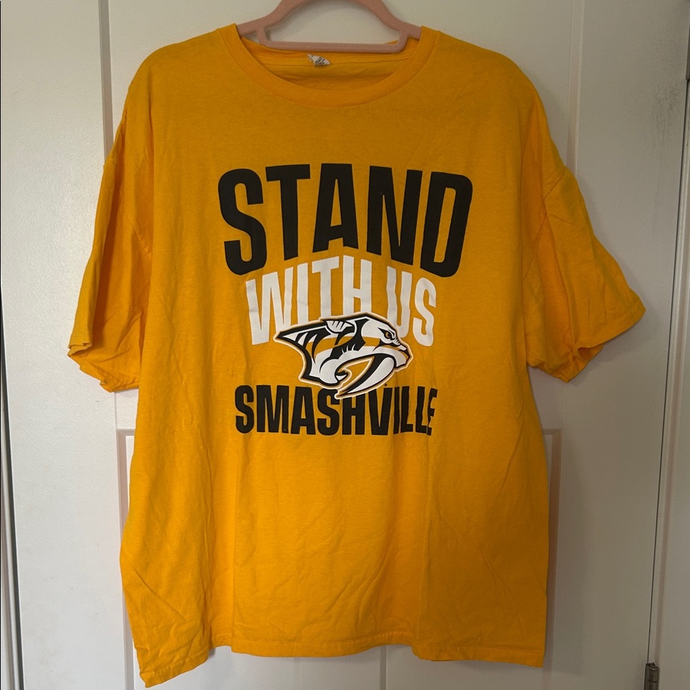 Fruit of the Loom Yellow Stand With Us Tee
